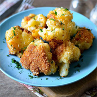 Капуста цветная, запеченная в сухарях