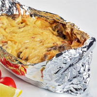 Лодочка со свининой и овощами