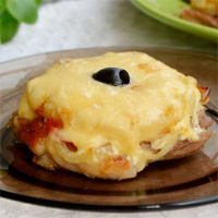 Мясо по французски с ананасом