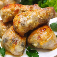 Ножки куриные фаршированные с грибами